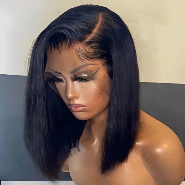 13x4 Straight Bob Brazilian Human Hair 200 Density Wig